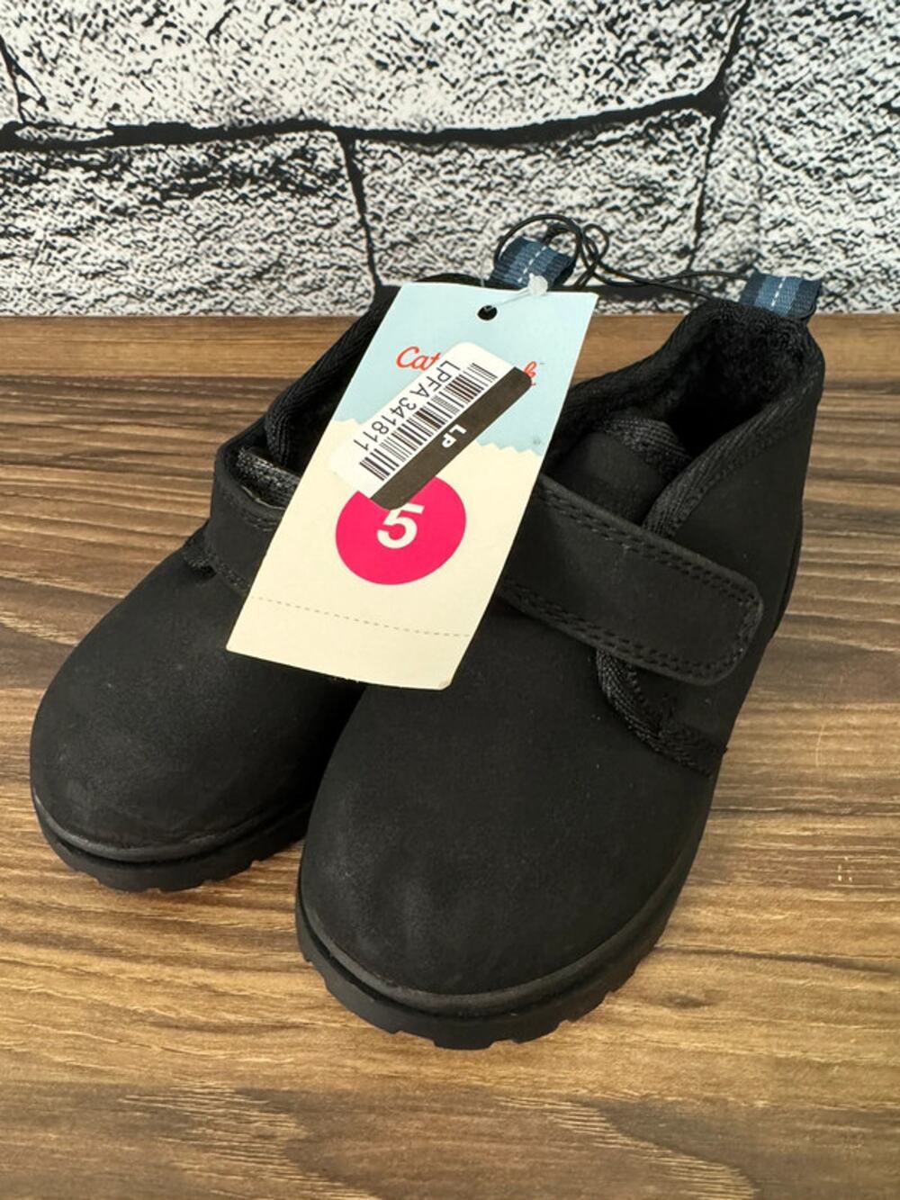 NWT Toddler Kids Cat & Jack Black Magnus Boots - Size 5